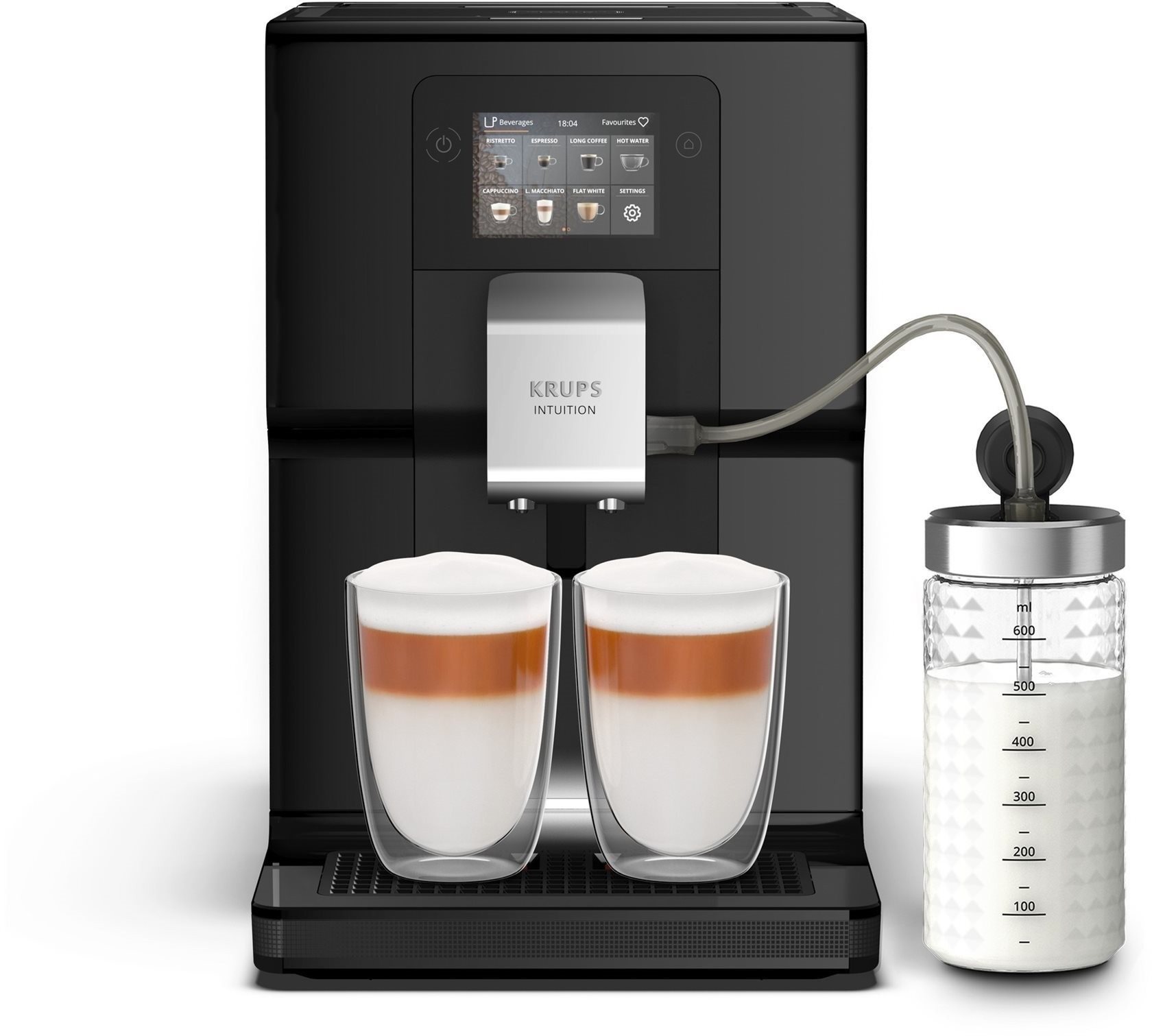KRUPS EA873810 Intuition Preference Black s nádobou na mléko