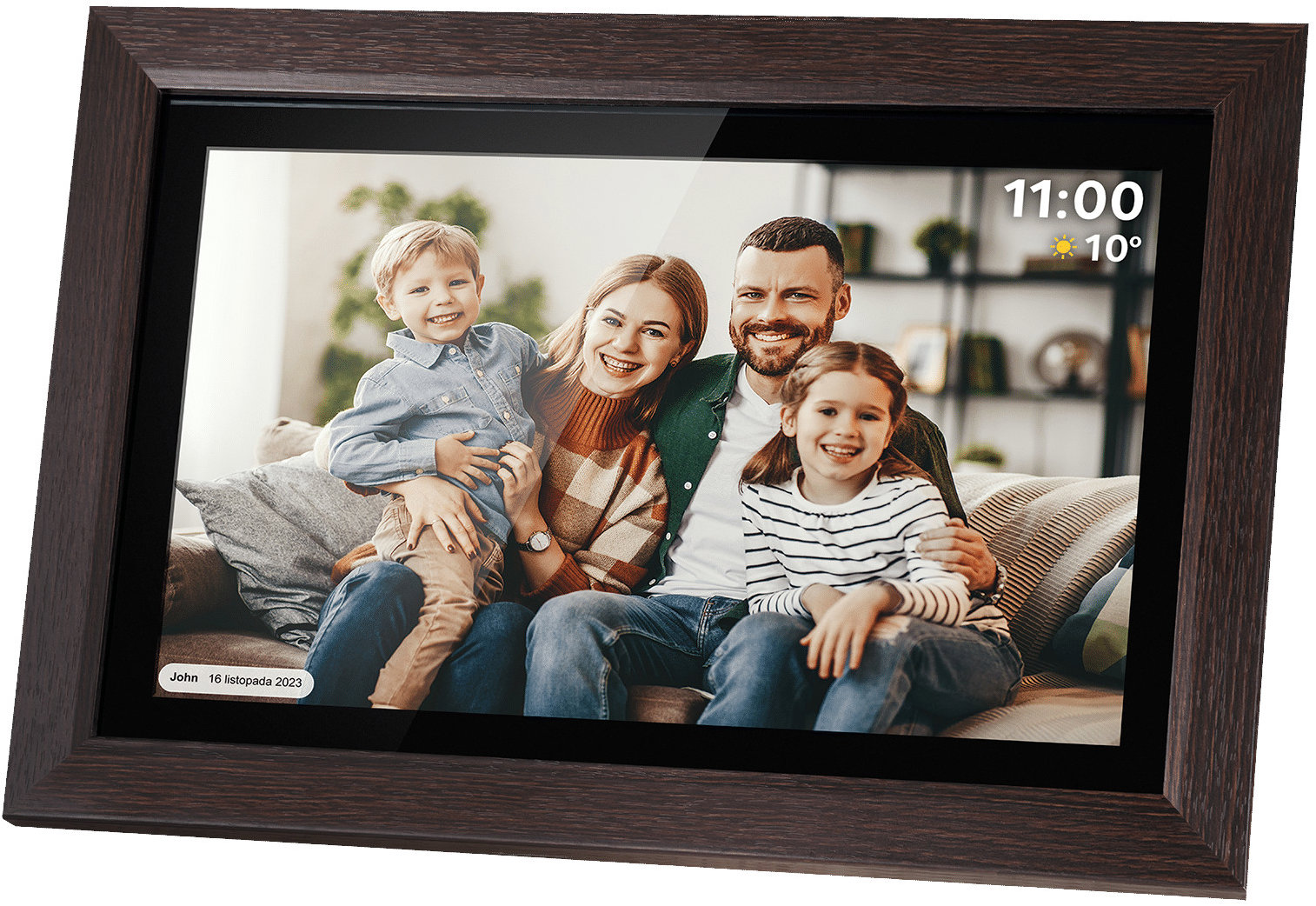 Kruger&Matz KM1102 Frameo WiFi, 15 palců, dekor dřeva