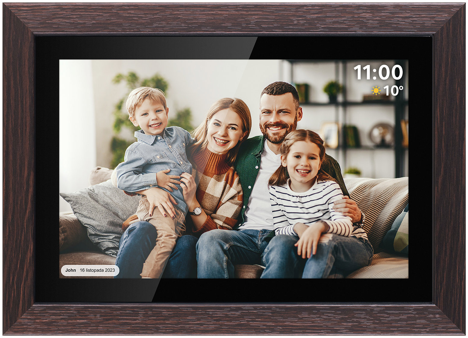Kruger&Matz KM1102 Frameo WiFi, 10,1 palců, dekor dřeva