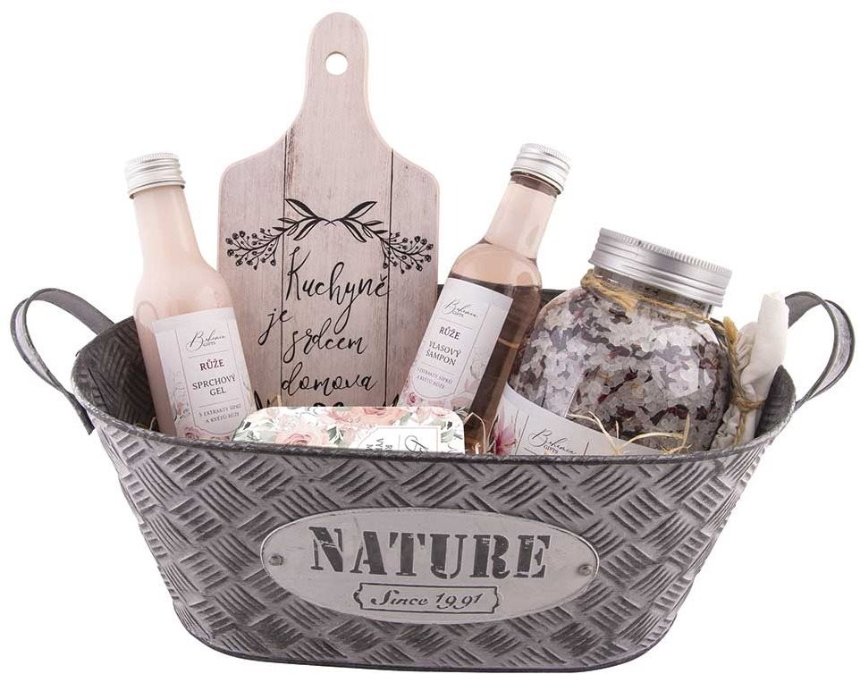 BOHEMIA GIFTS Dárkový plechový box - růže XXL