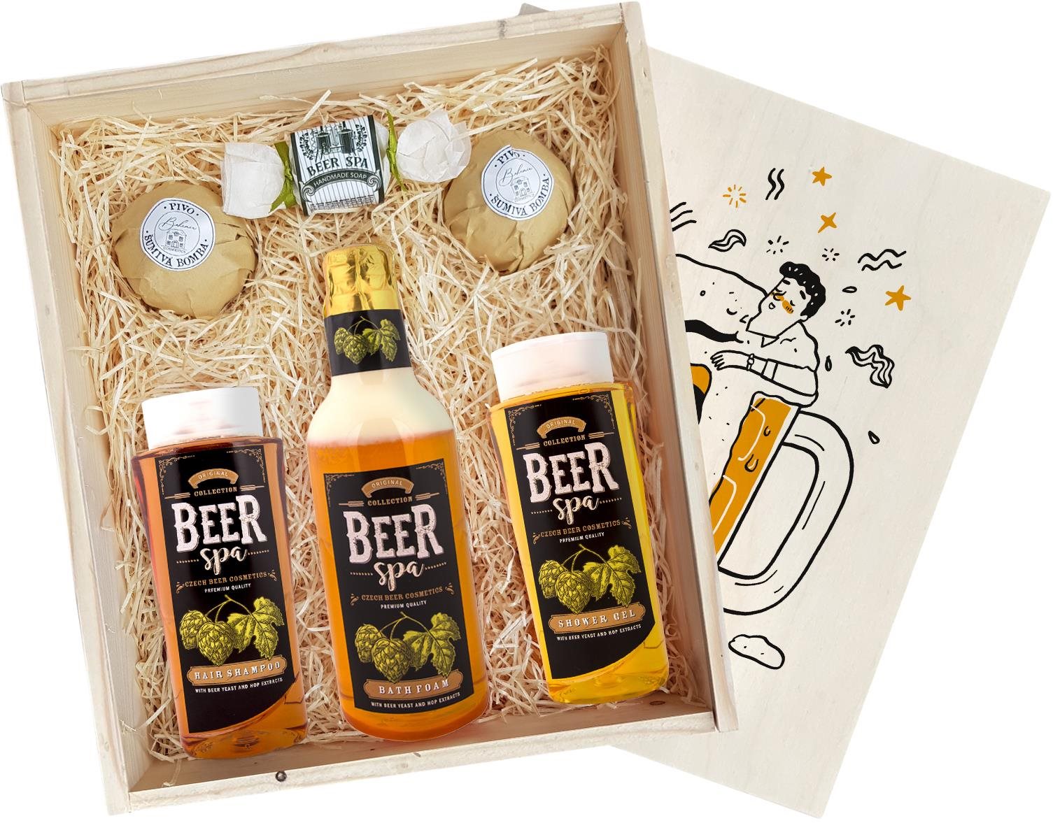 BOHEMIA GIFTS Dárková dřevěná bedna - pro pivaře
