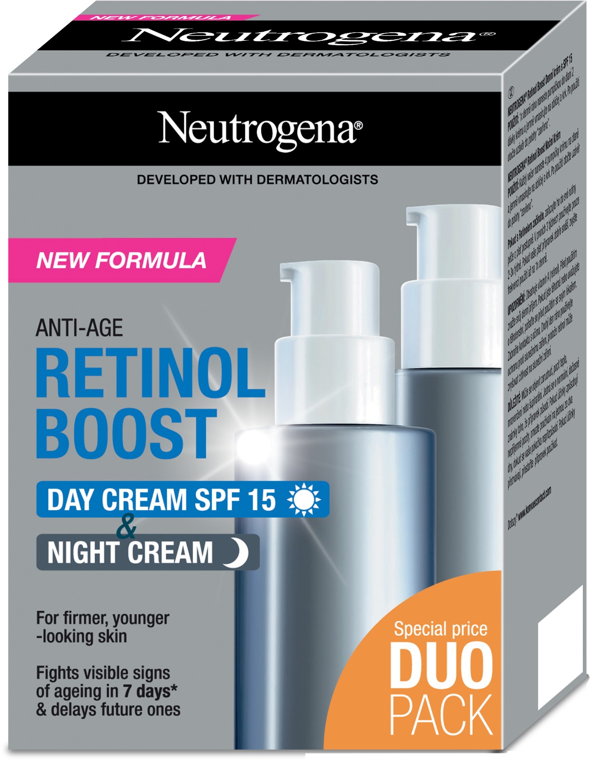 NEUTROGENA Retinol Boost DuoPack Den + Noc 2 × 50 ml