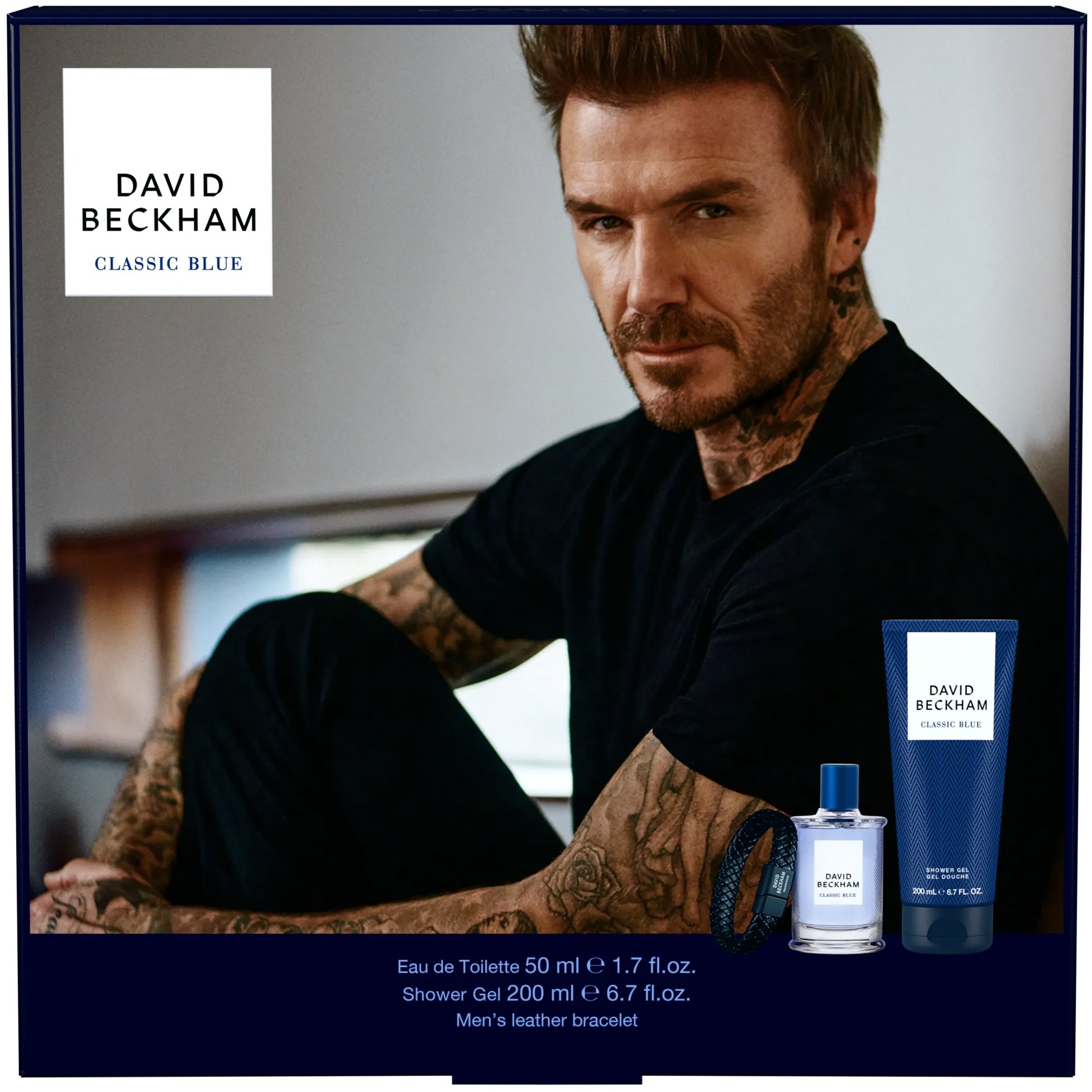 DAVID BECKHAM Classic Blue EdT Set 250 ml + náramek
