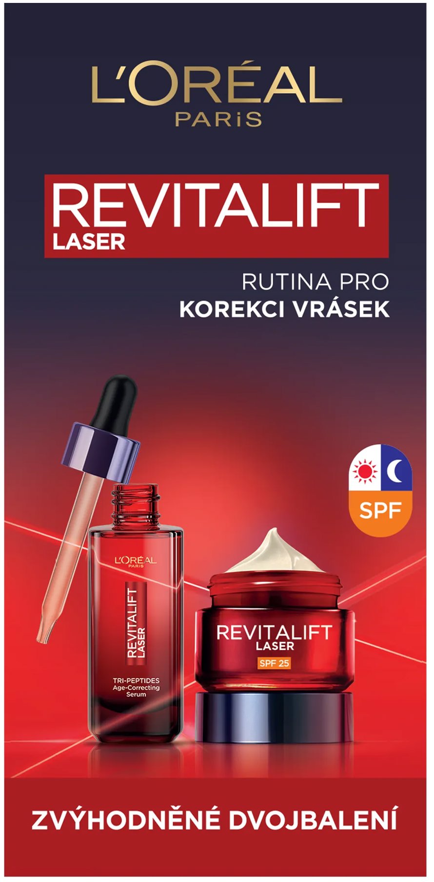 ĽORÉAL PARIS Revitalift Laser Tripeptide Serum + SPF Cream 80 ml