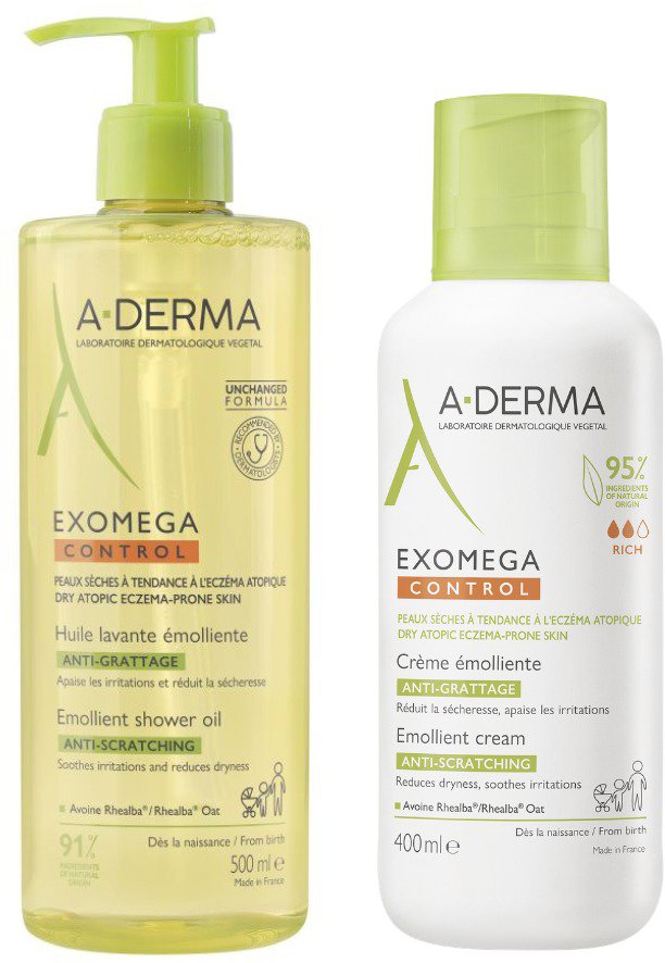 A-DERMA Exomega Control Péče o pokožku se sklonem k atopii Set 900 ml