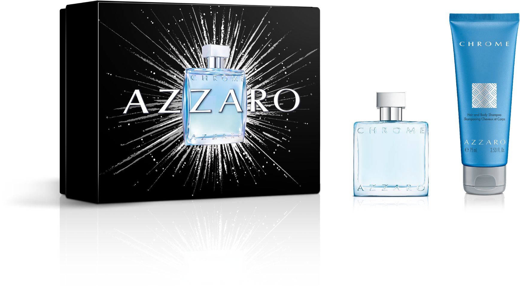 AZZARO Chrome Set EDT a sprchový gel 125 ml