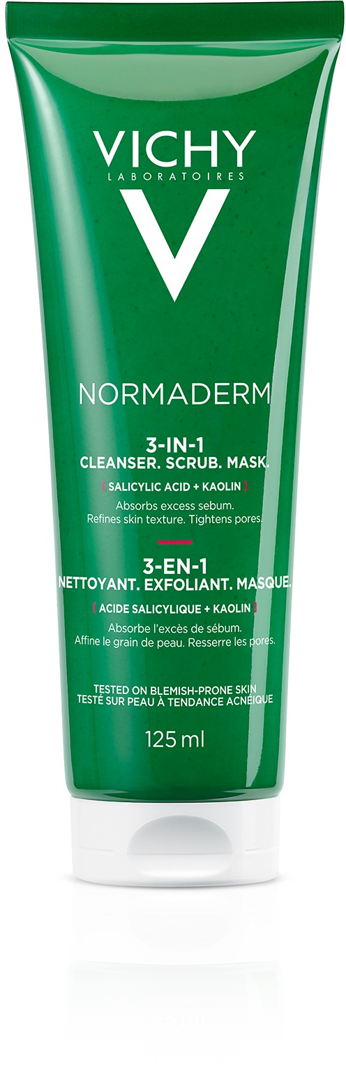 VICHY Normaderm 3in1 Scrub + Cleanser + Mask 125 ml