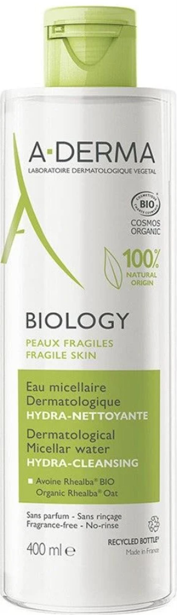 A-DERMA BIOLOGY Dermatologická micelární voda hydratační-čisticí 400 ml