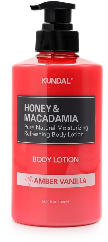 KUNDAL Honey & Macadamia Pure Body Lotion Amber Vanilla 500 ml