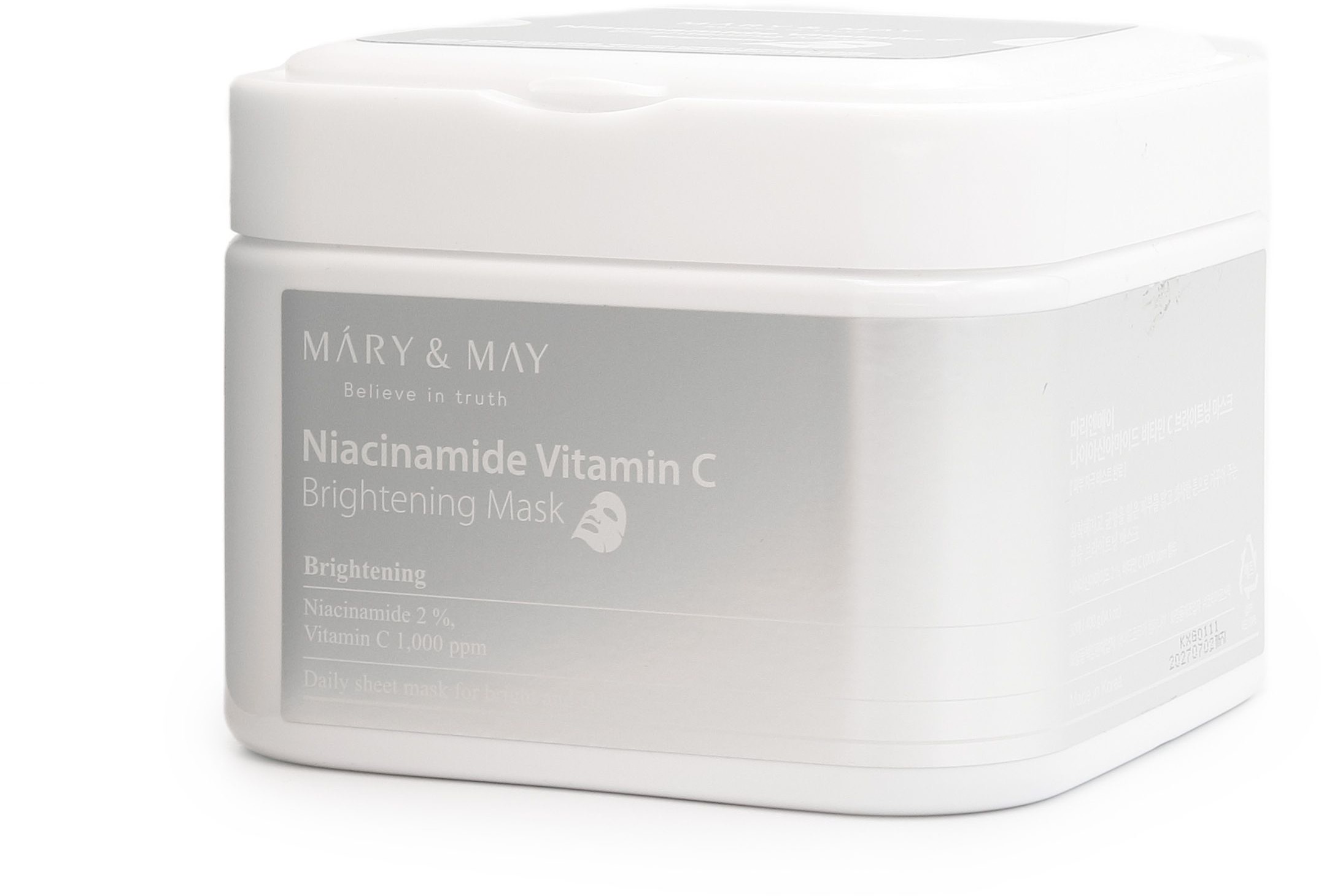 MARY & MAY Niacinamide Vitamin C Brightening Mask Pack 30 pcs (400 g)
