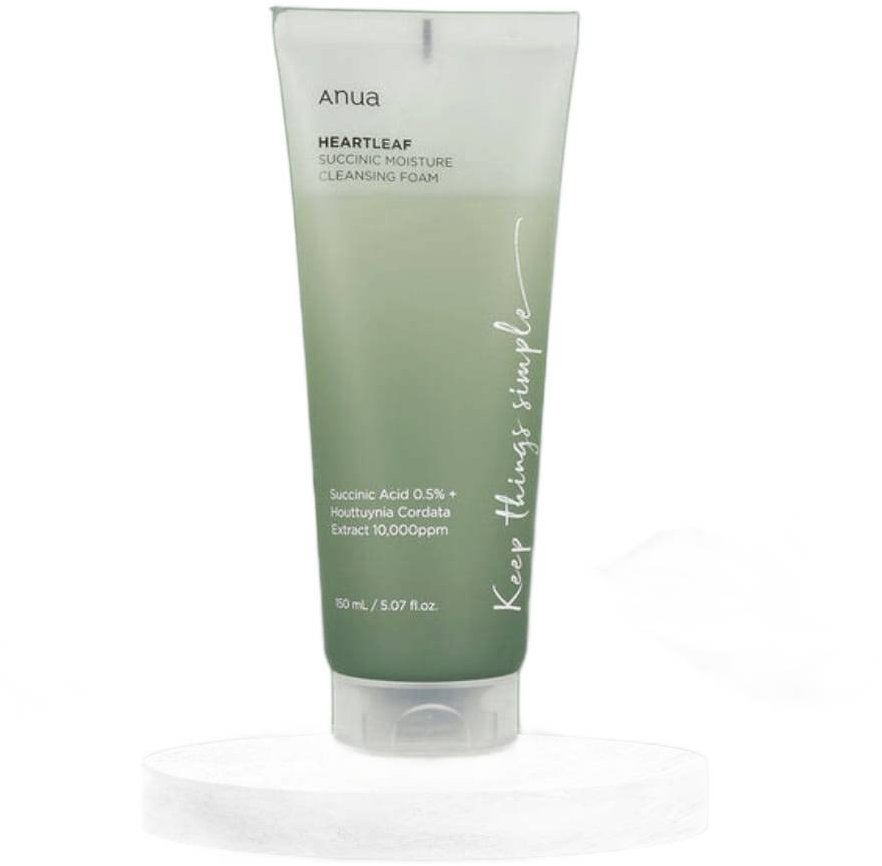 ANUA Heartleaf Succinic Moisture Cleansing Foam - Hydratační čisticí pěna 150 ml