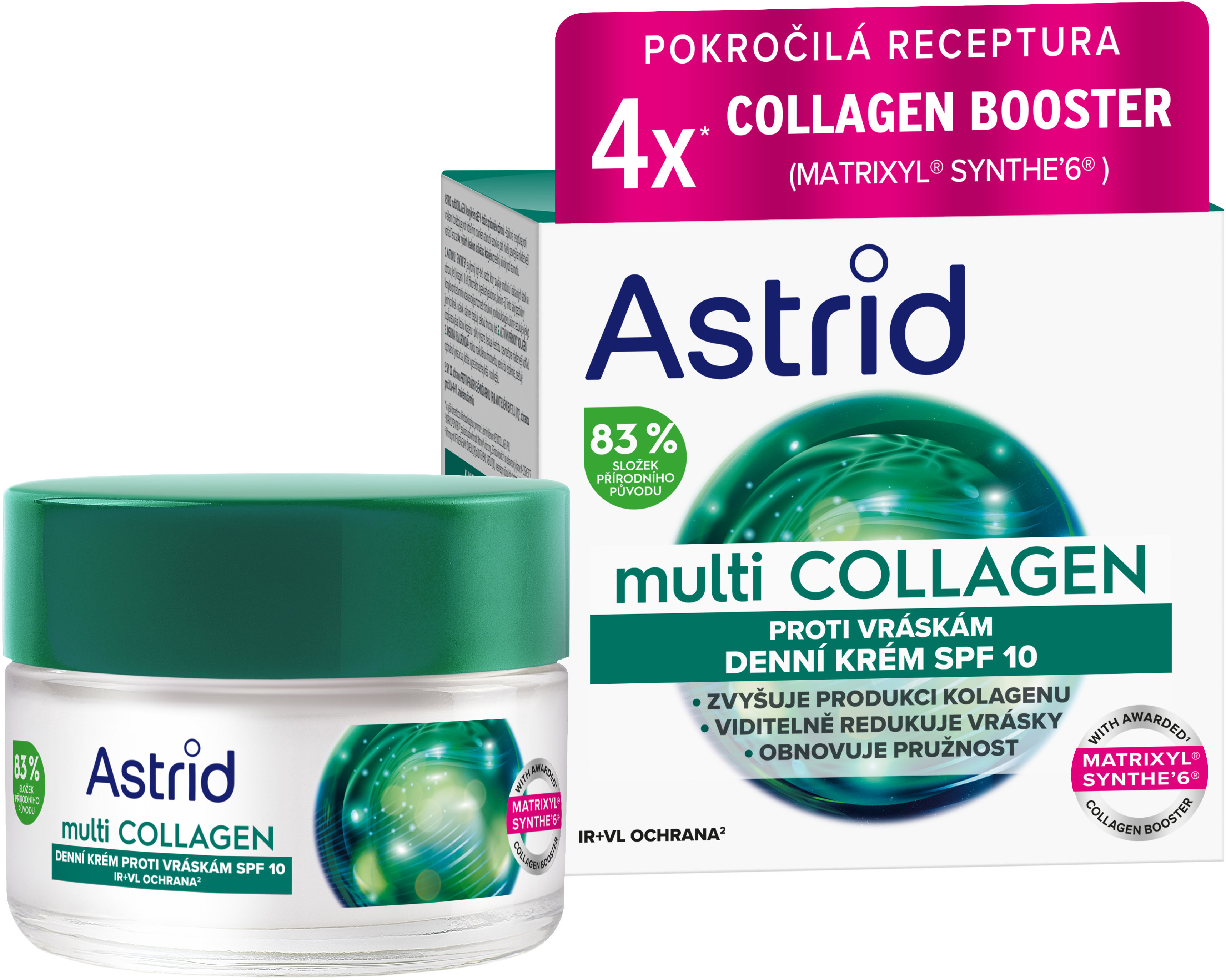 ASTRID Multicollagen Denní krém proti vráskám a pro obnovení pružnosti SPF10 50 ml