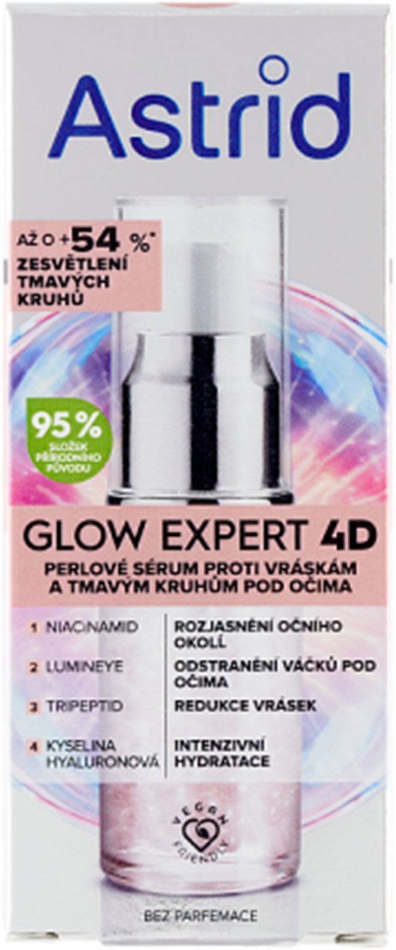 ASTRID Glow Expert perlové sérum proti vráskám a tmavým kruhům pod očima 15 ml