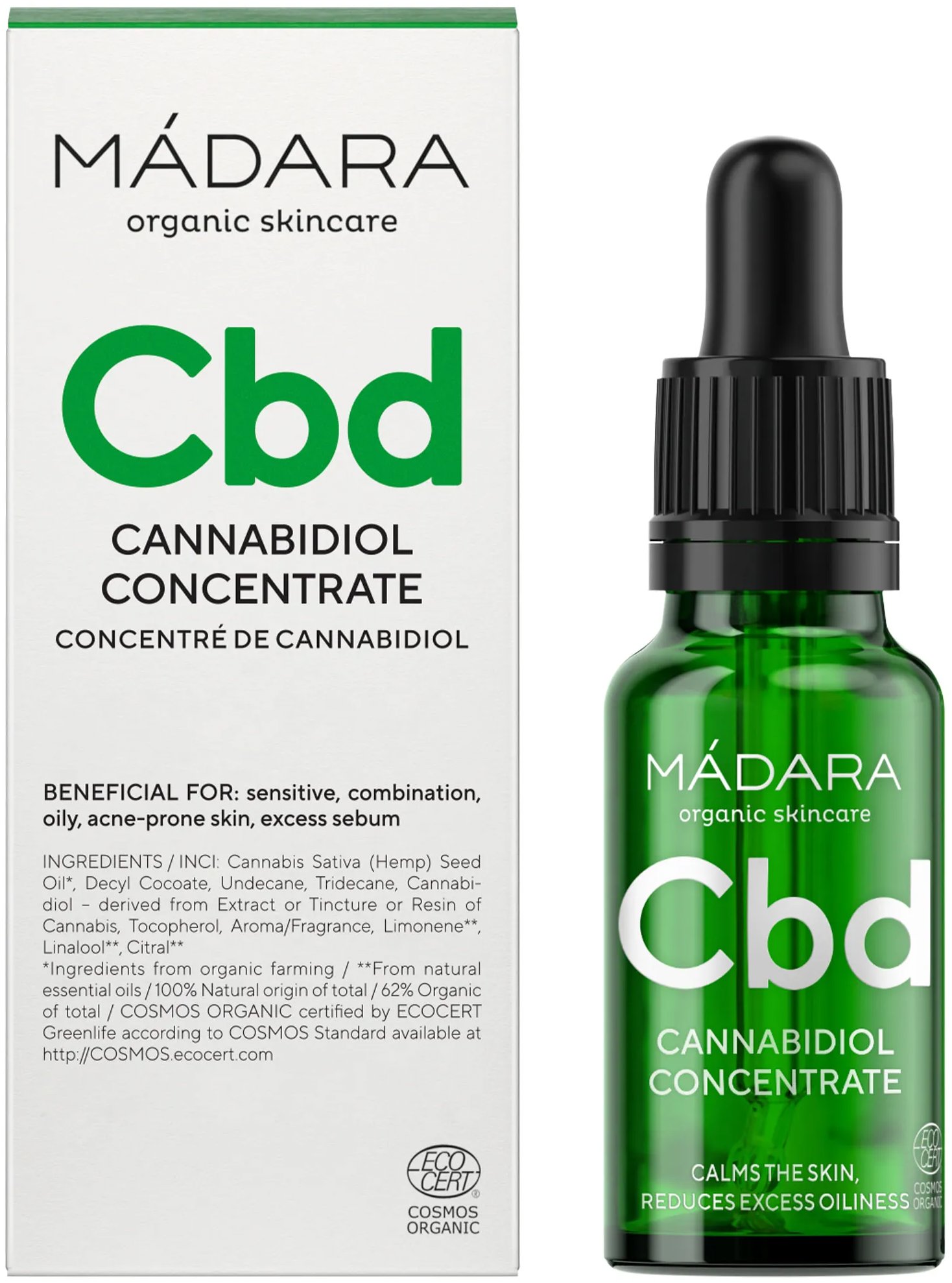 MÁDARA Cbd Kanabidiol koncentrát 17,5 ml pleťová séra od výrobce MÁDARA MÁDARA Cbd Kanabidiol koncentrát 17,5 ml