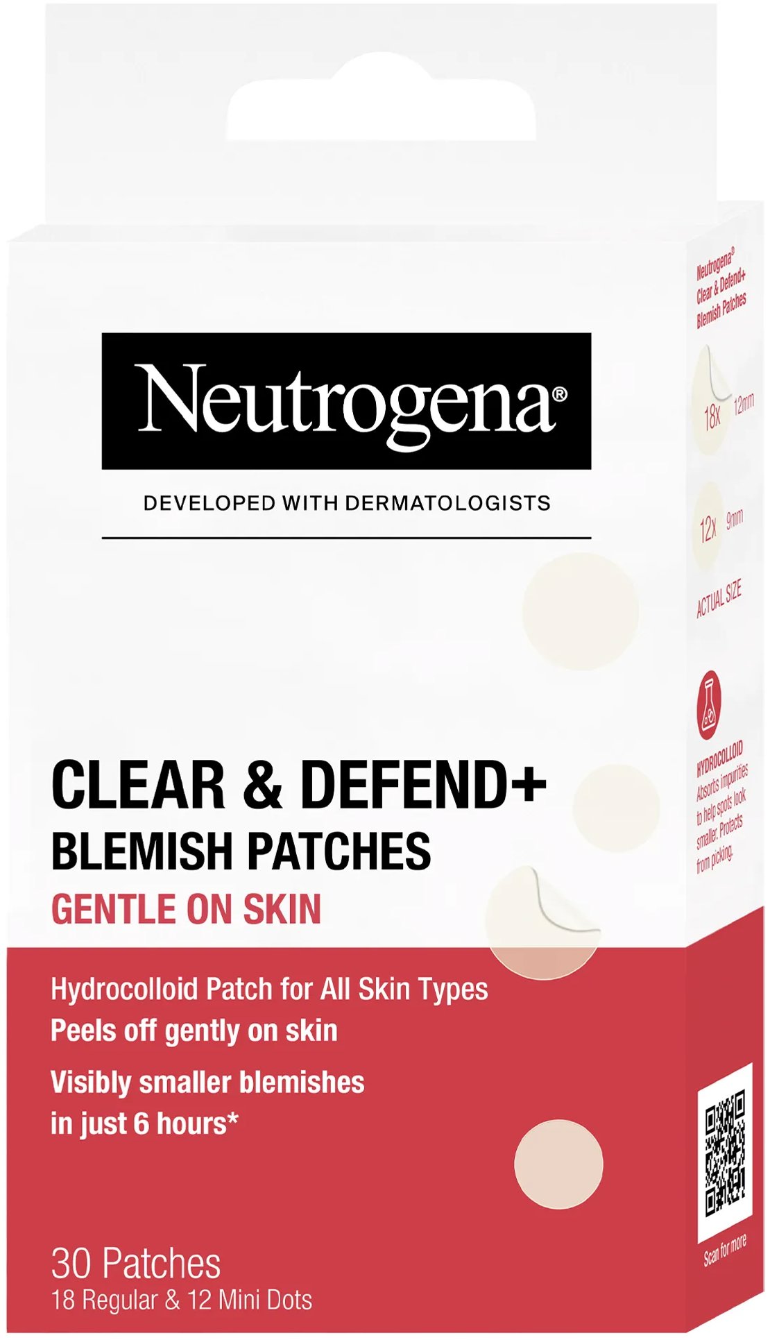 NEUTROGENA Clear & Defend+ Náplasti na nedokonalosti Sensitive 30 ks