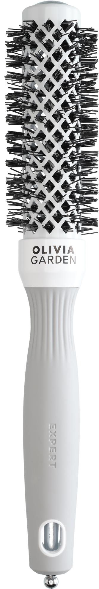 OLIVIA GARDEN Expert Shine Wavy Bristles White&Grey 25 mm