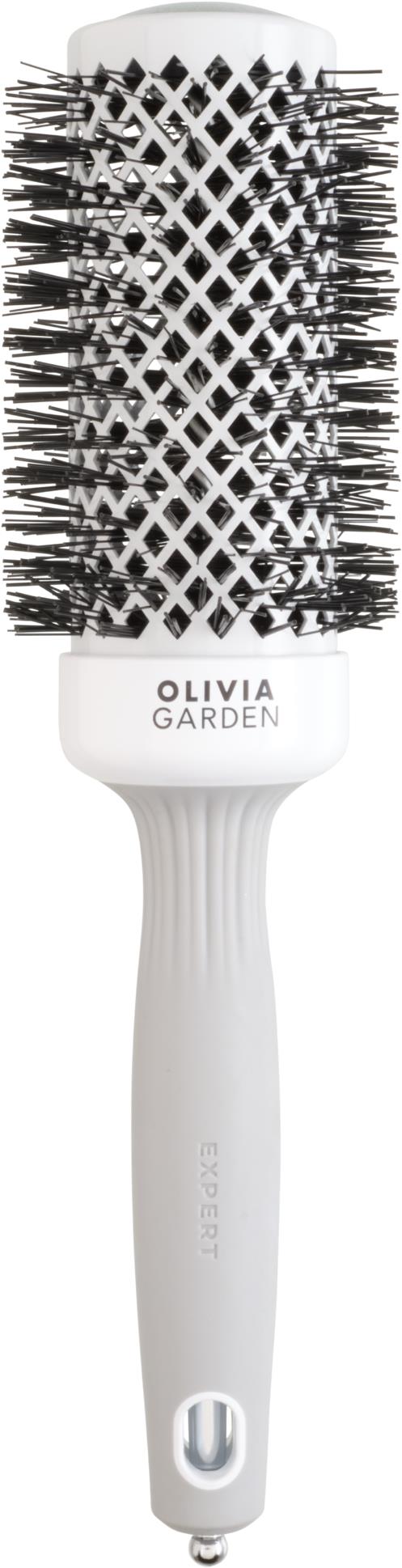 OLIVIA GARDEN Expert Shine Wavy Bristles White&Grey 45 mm