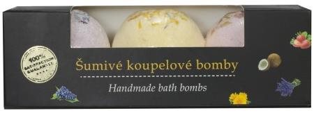VIVACO Šumivé koupelové bomby Levandule + Měsíček + Růže 3 × 45 g