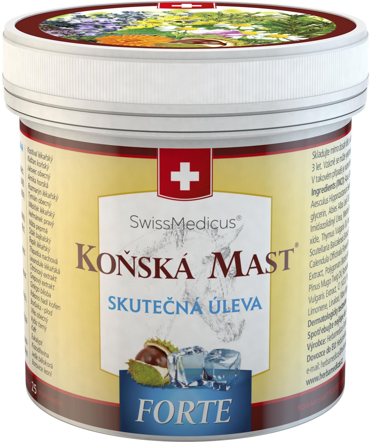 SwissMedicus Koňská Mast Forte chladivá 500 ml