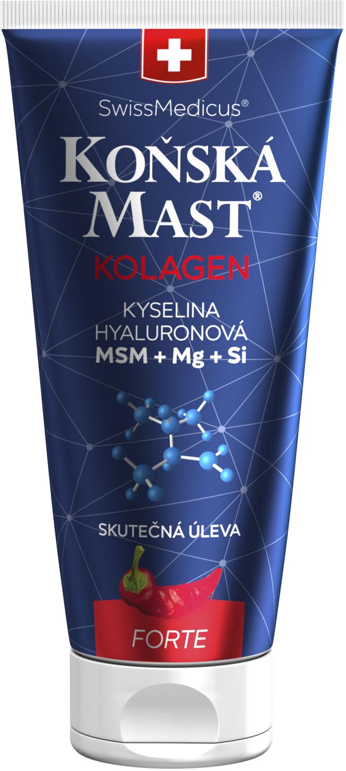 SwissMedicus Koňská Mast Kolagen Forte hřejivá 200 ml