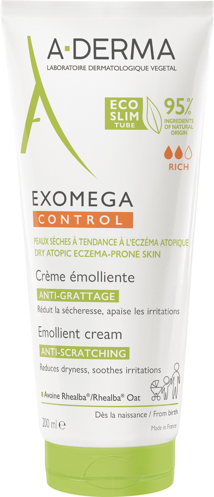 A-DERMA Exomega Control Emolienční krém pro suchou kůži se sklonem k atopii 200 ml