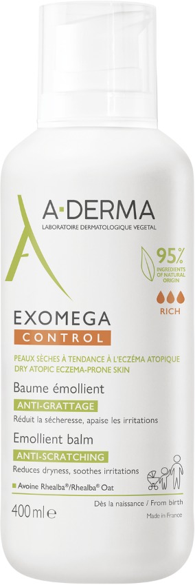 A-DERMA Exomega Control Emolienční balzám pro suchou kůži se sklonem k atopii 400 ml