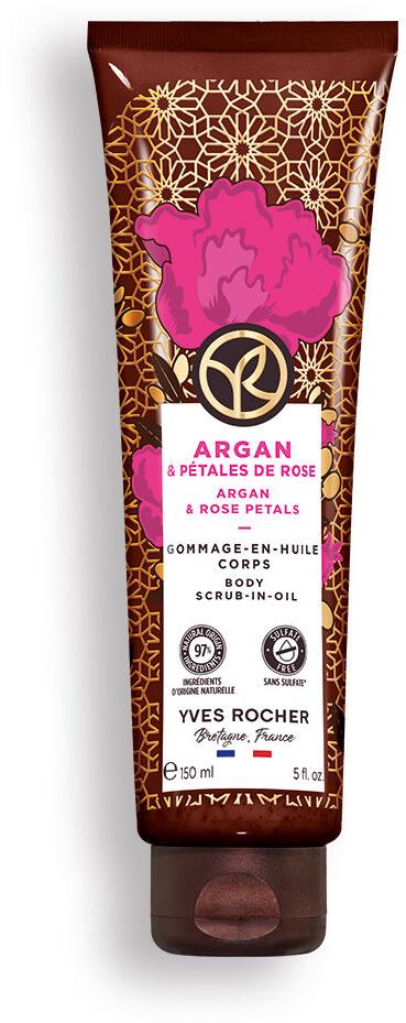 YVES ROCHER Tělový peeling Argan & bio růže z Maroka 150 ml