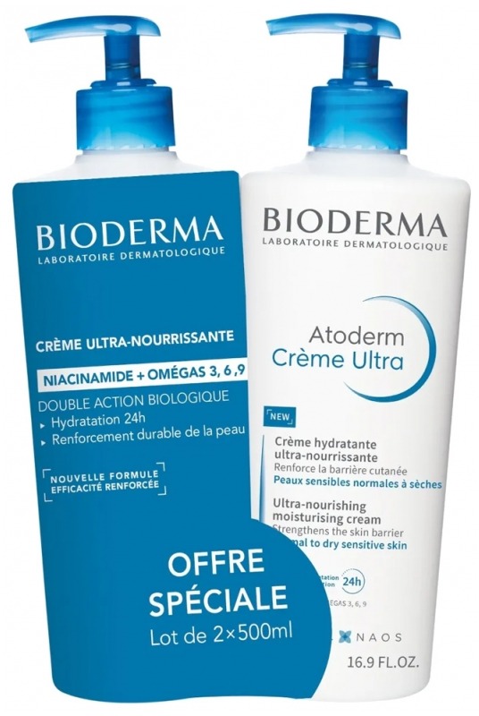 BIODERMA Cream Ultra 2 × 500 ml