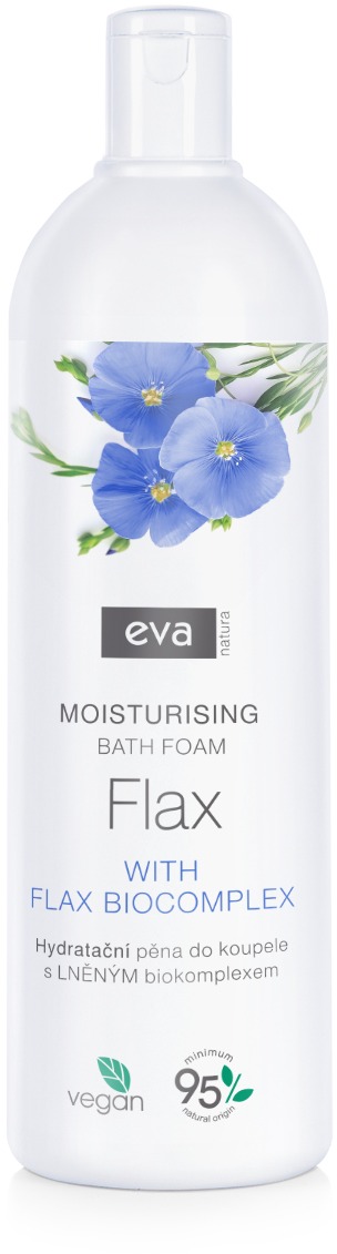 EVA NATURA Hydratační pěna do koupele s lněným biokomplexem 750 ml