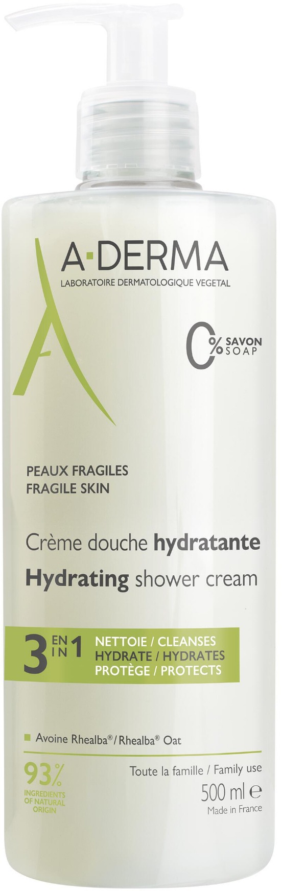 A-DERMA Hydrating Shower Cream 500 ml