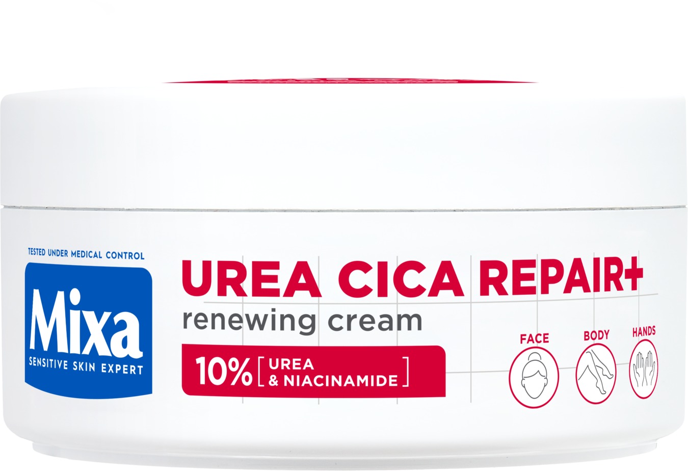 MIXA Urea Cica Repair+ regenerační tělová péče pro velmi suchou, hrubou pokožku, 150 ml