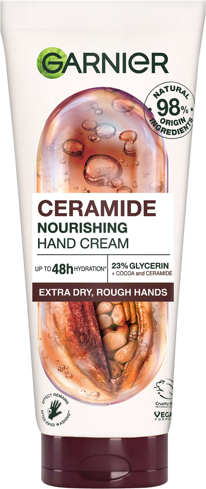 GARNIER Ceramide Nourishing regenerační krém na ruce s kakaem, 75 ml