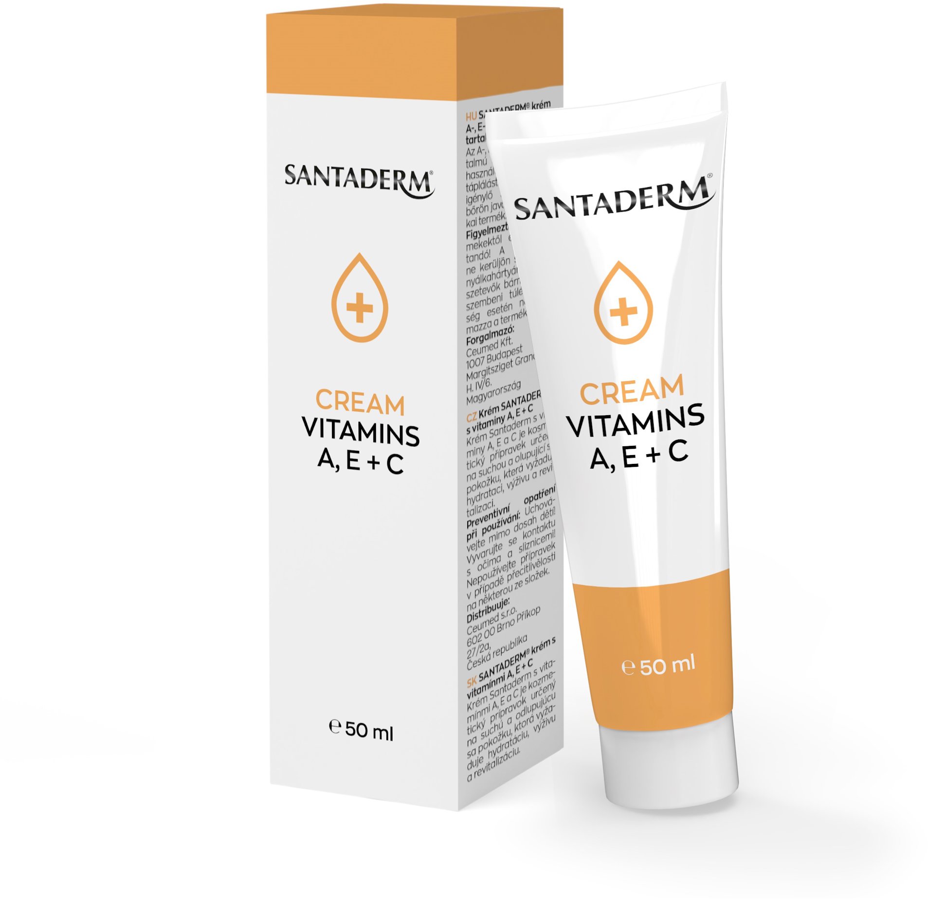 SANTADERM Krém s vitaminy A E + C na suchou a olupující se pokožku 50 ml