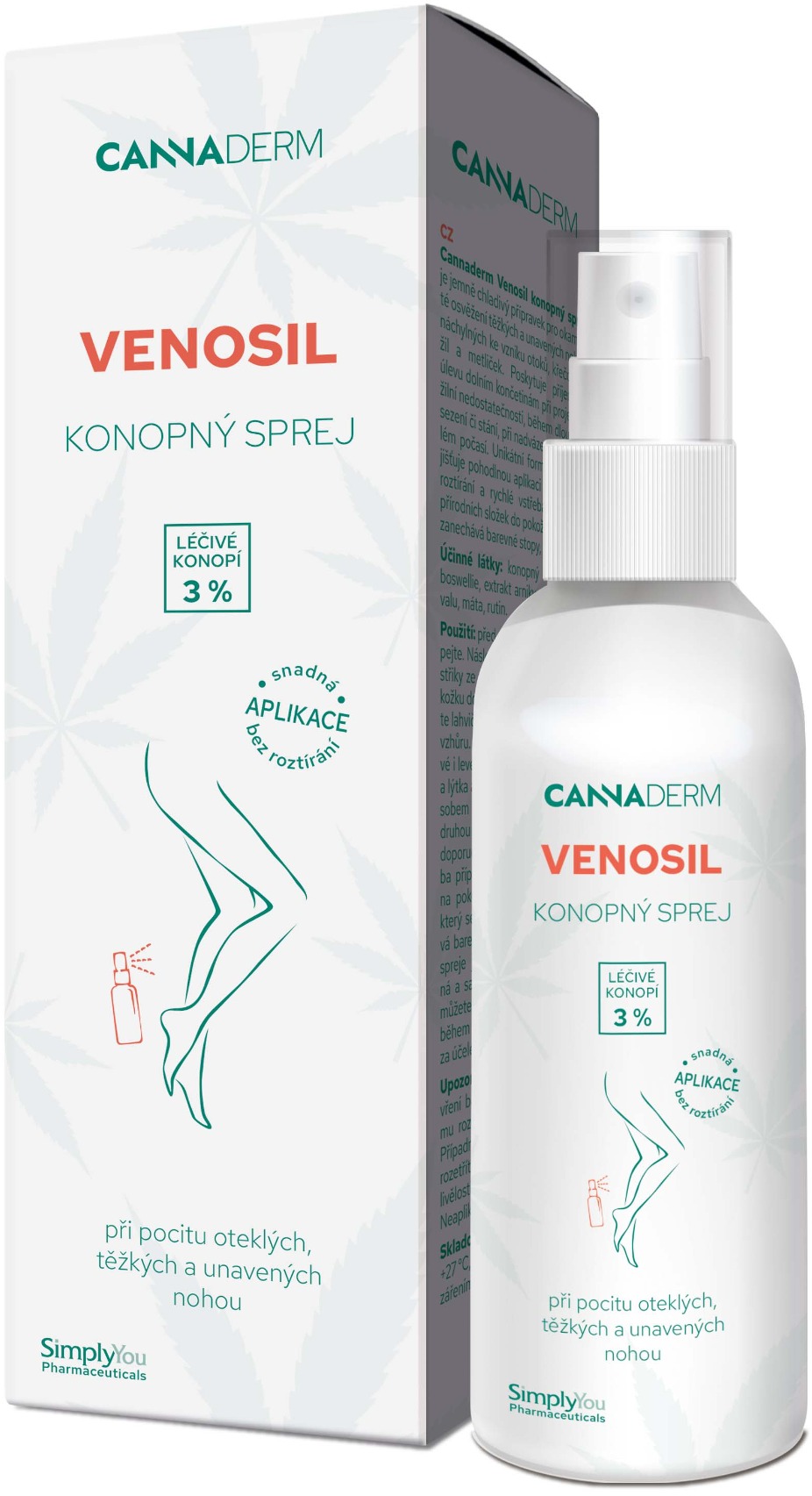 CANNADERM Venosil konopný sprej 150 ml