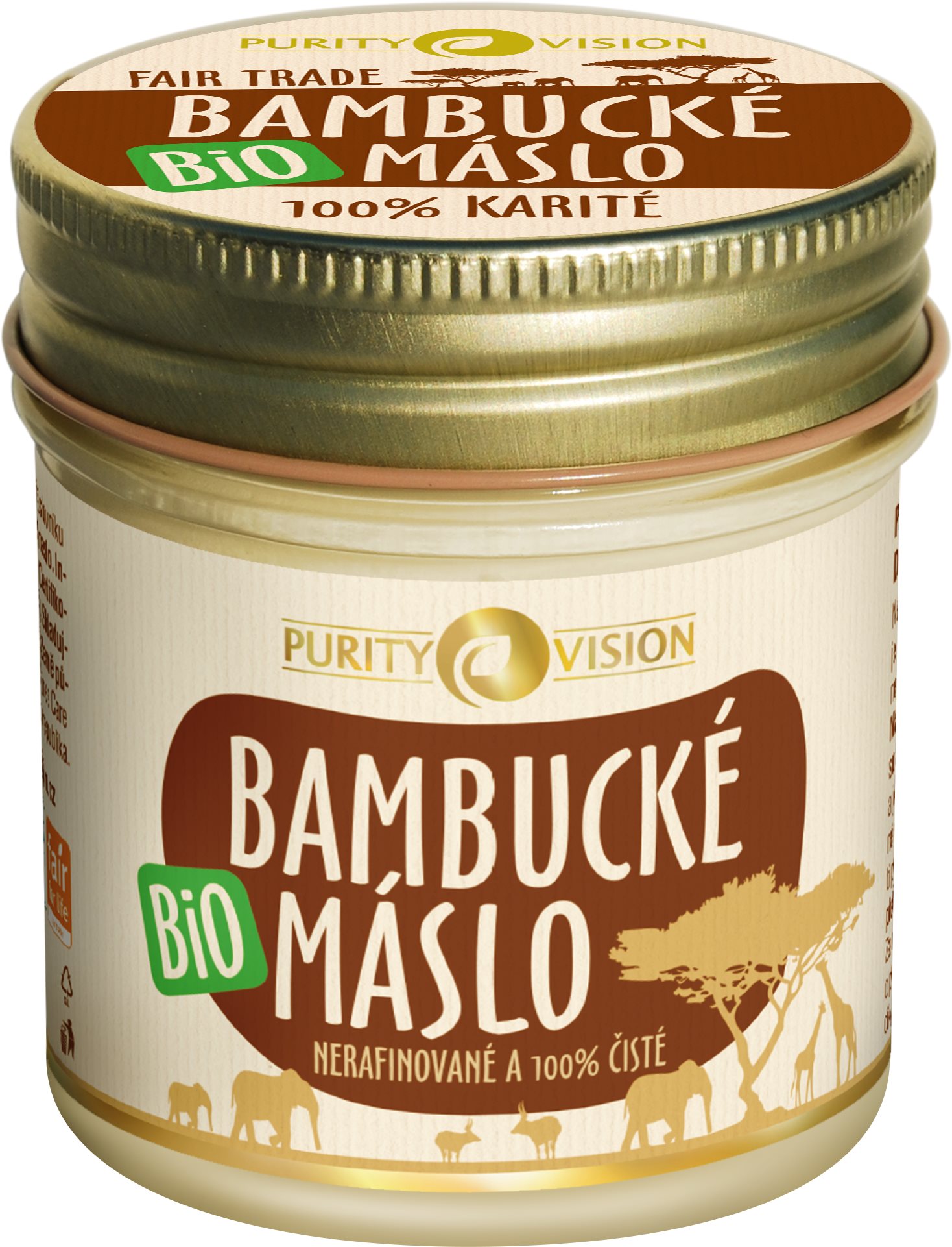 PURITY VISION Fair Trade Bambucké máslo BIO 120 ml