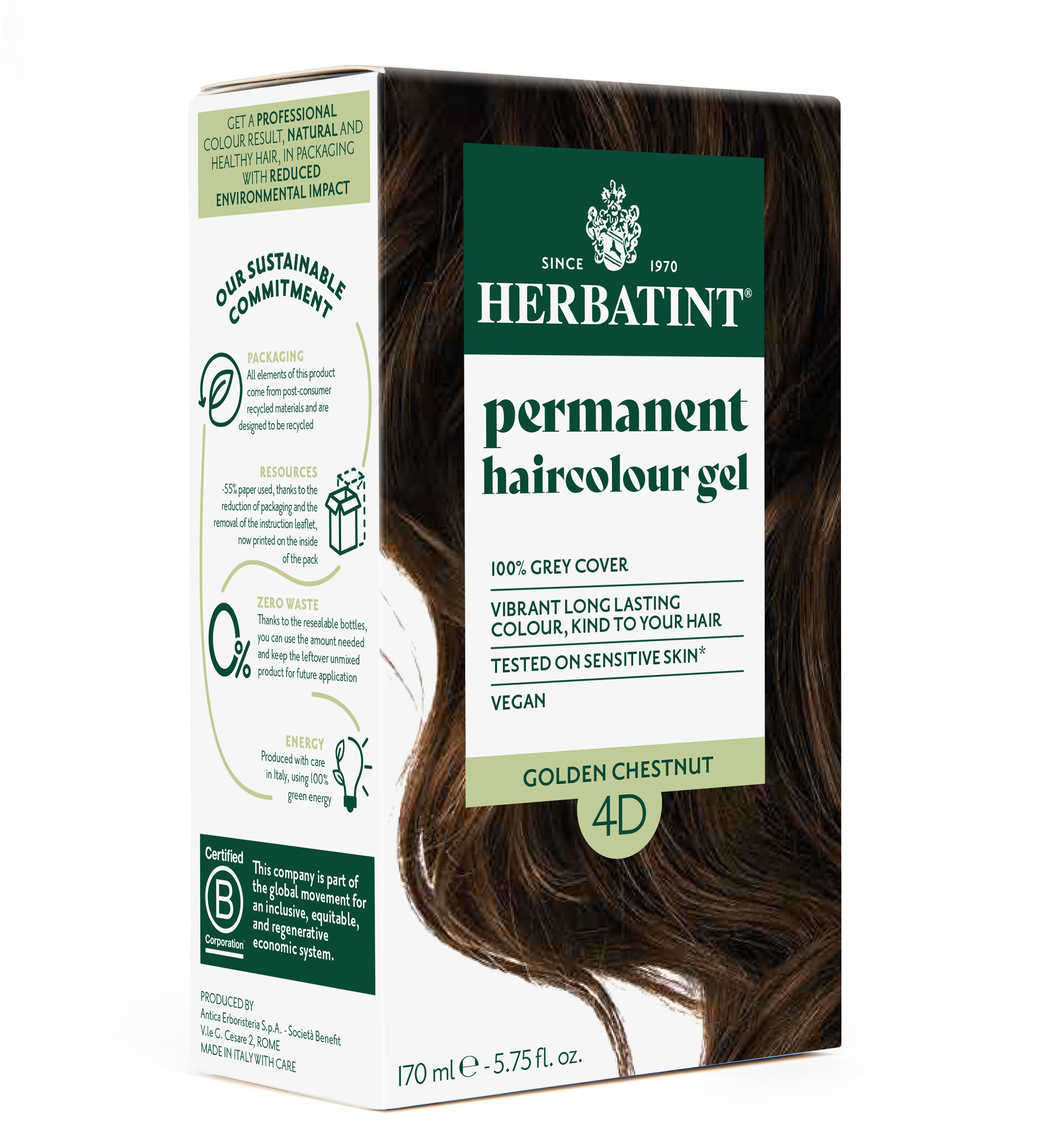 HERBATINT 4D zlatavý kaštan 170 ml