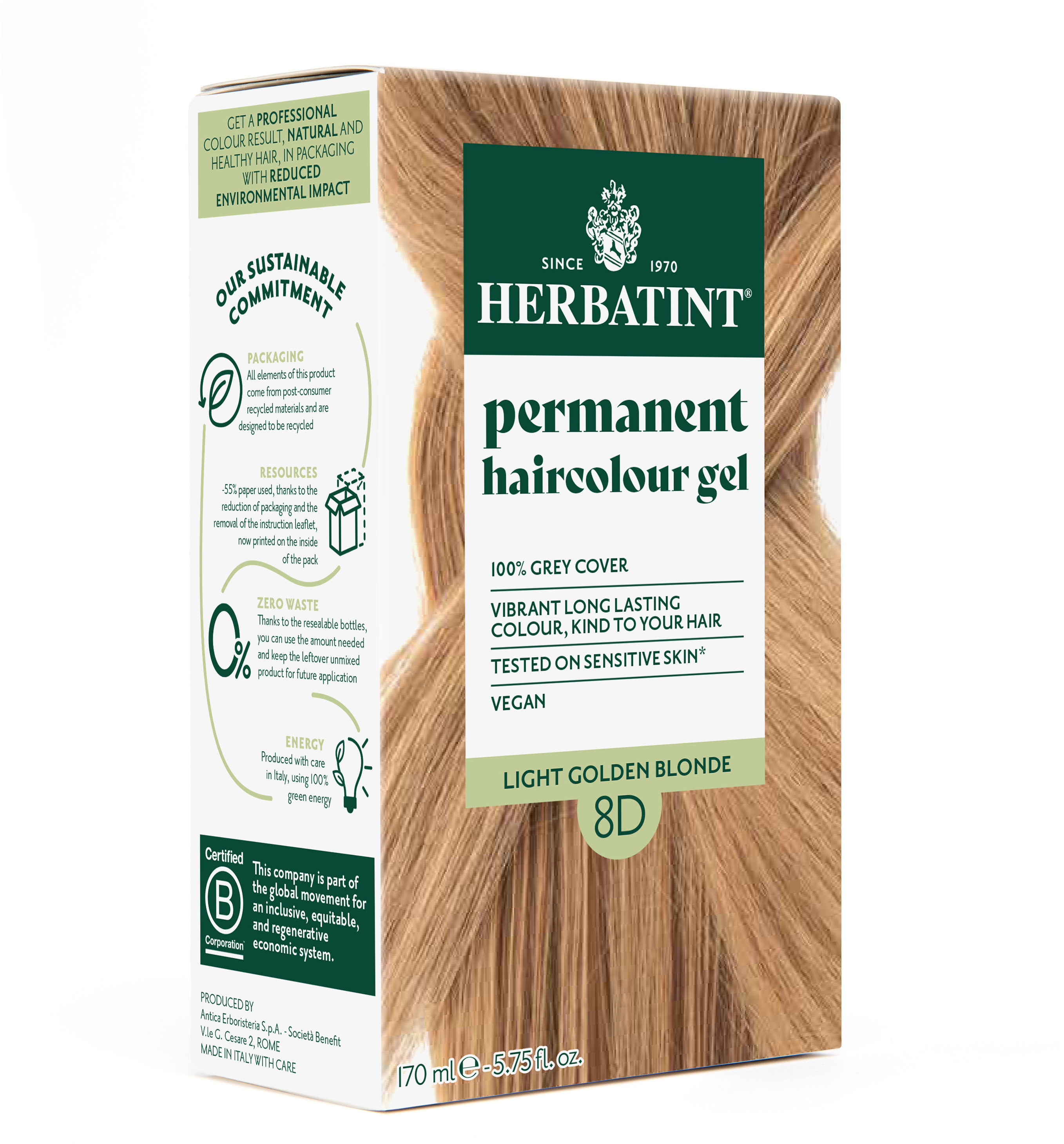 HERBATINT 8D světle zlatavá blond 170 ml