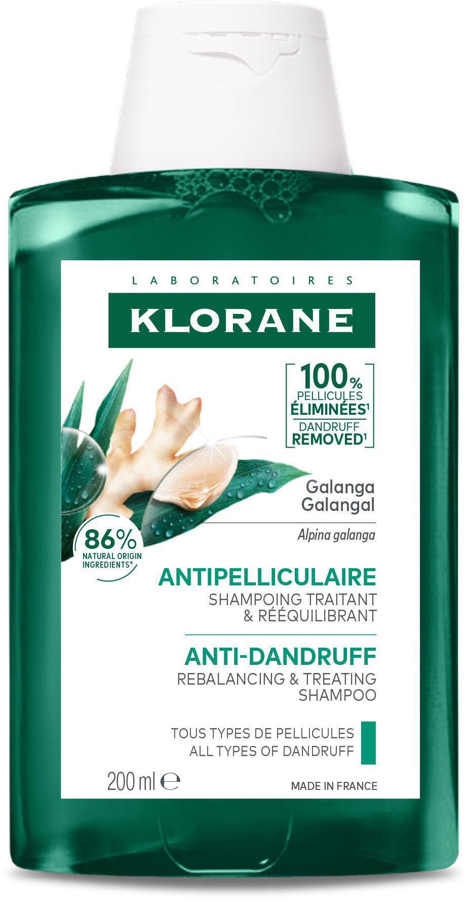 KLORANE Šampon proti lupům s galangalem 200 ml