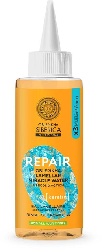 NATURA SIBERICA Oblepikha Repair lamelární voda s keratinem 200 ml