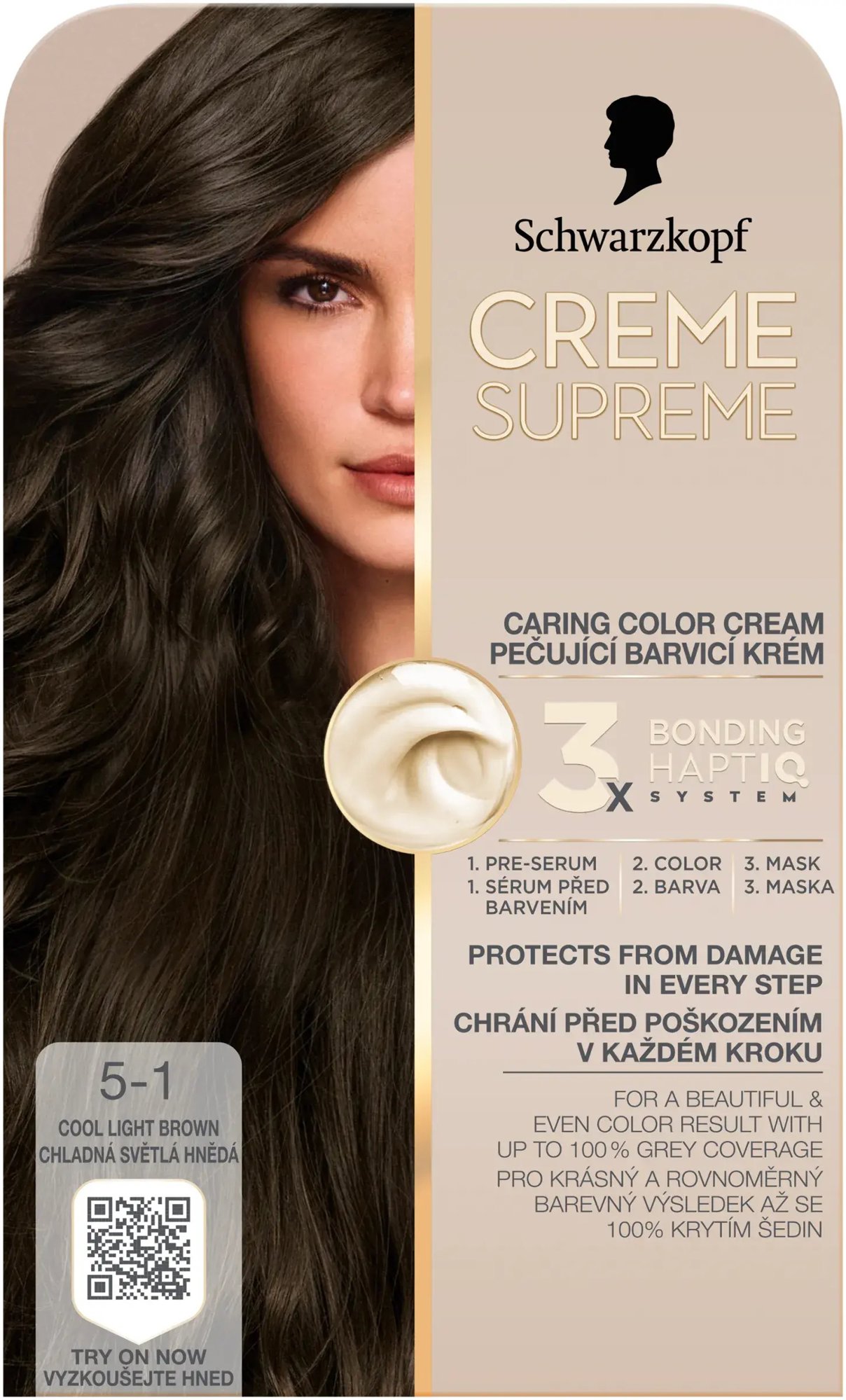 SCHWARZKOPF Creme Supreme 5-1 Chladná světlá hnědá 60 ml