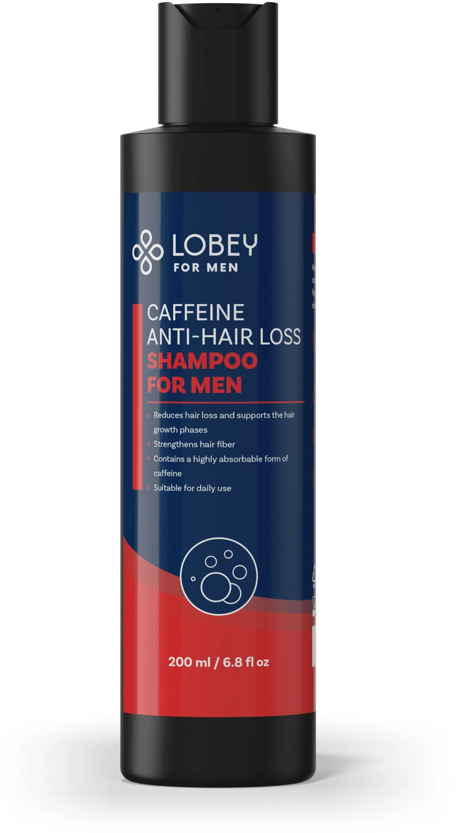 LOBEY MenCare kofeinový šampon proti padání vlasů 200 ml