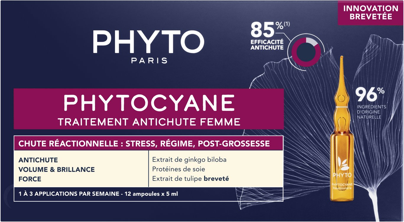 PHYTO Phytocyane Péče proti reakčnímu vypadávání vlasů pro ženy 12 × 5 ml