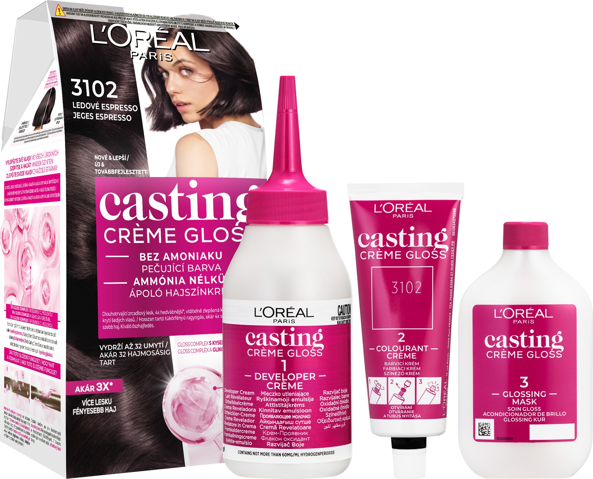 L'ORÉAL PARIS Casting Creme Gloss 3102 Ledové espresso