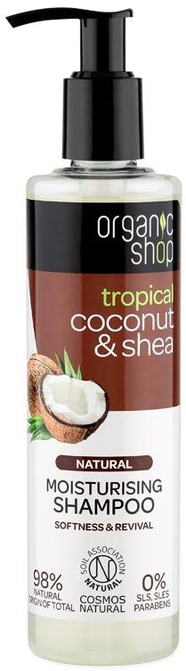 ORGANIC SHOP Hydratační šampon kokos a bambucké máslo 280 ml