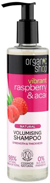 ORGANIC SHOP Objemový šampon maliny a acai 280 ml