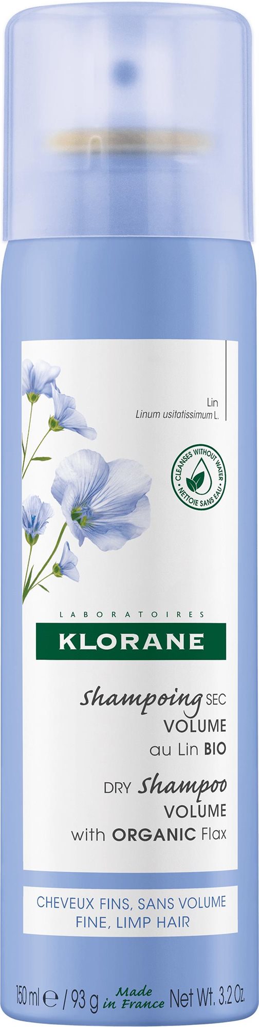 KLORANE Suchý šampon BIO lnem - Volume 150 ml