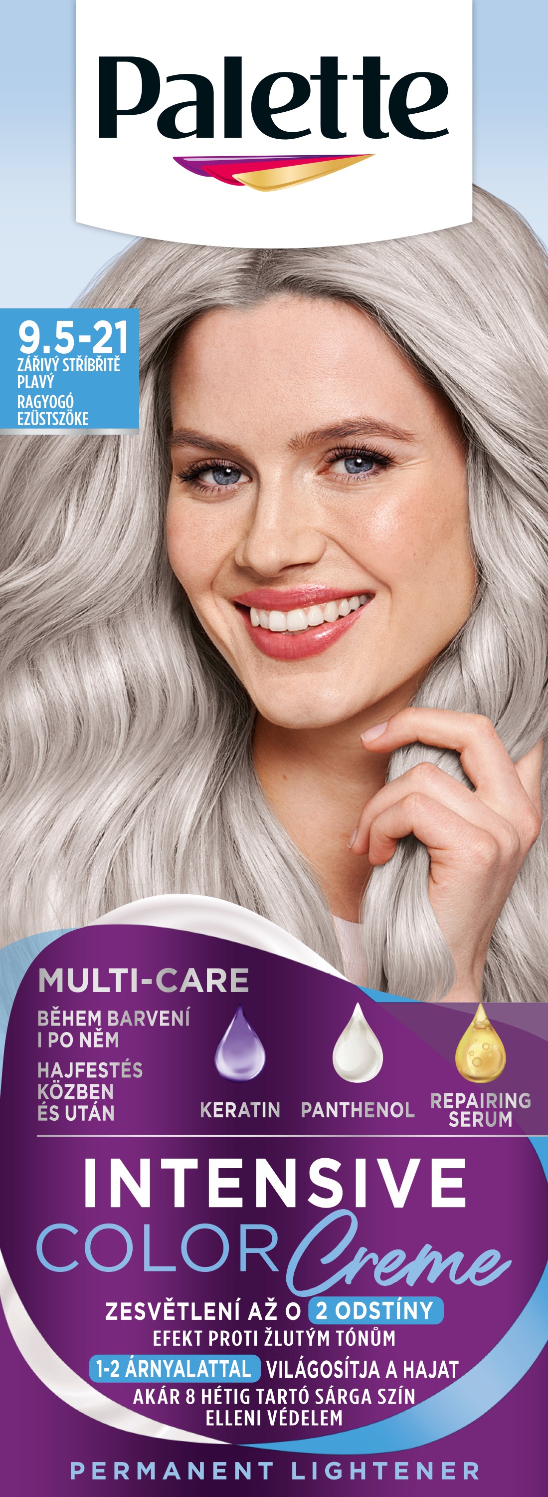 SCHWARZKOPF PALETTE Intensive Color Creme 9.5-21 Zářivý stříbřitě plavý 50 ml