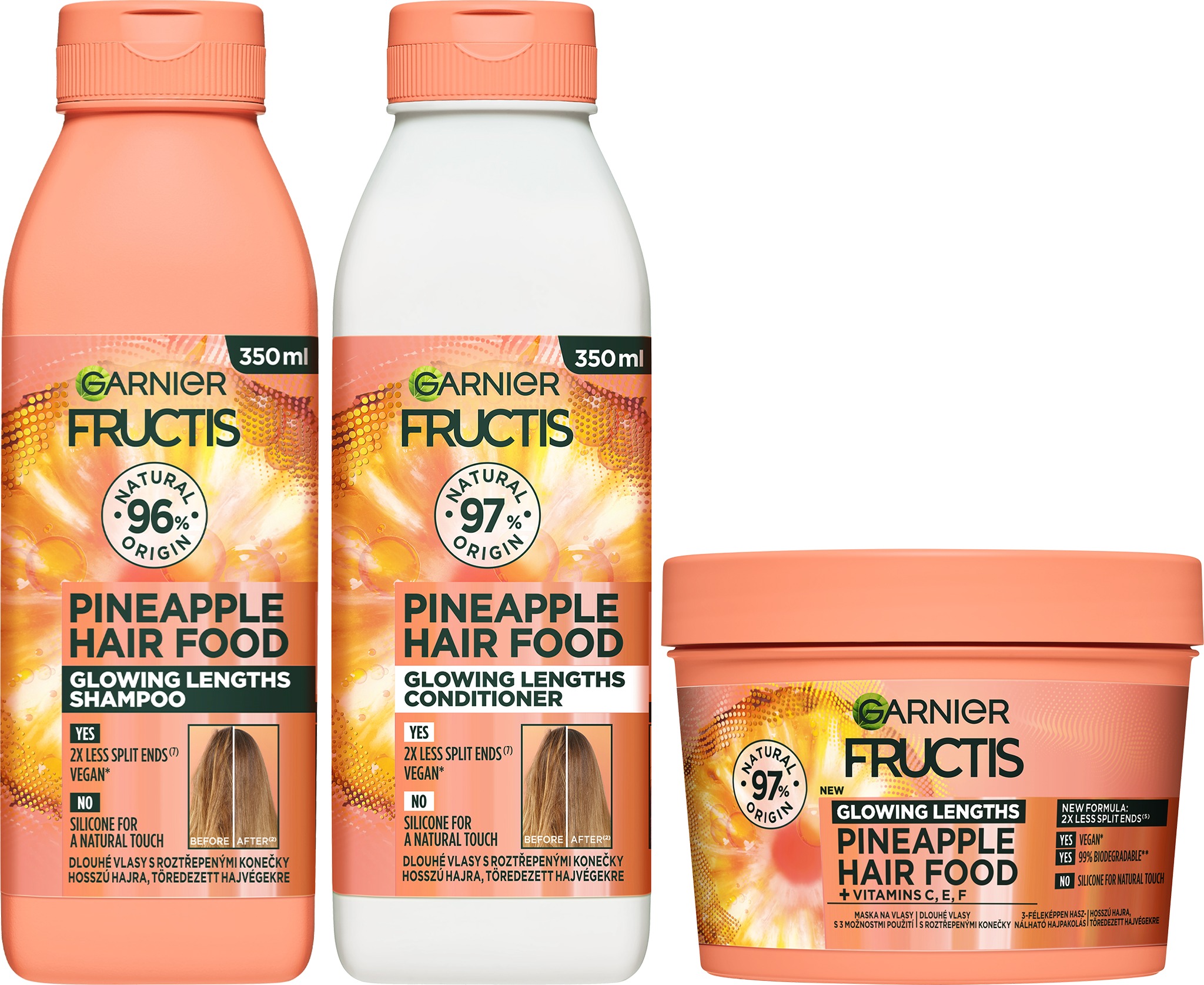 GARNIER Fructis Hair Food Pineapple Set 1100 ml