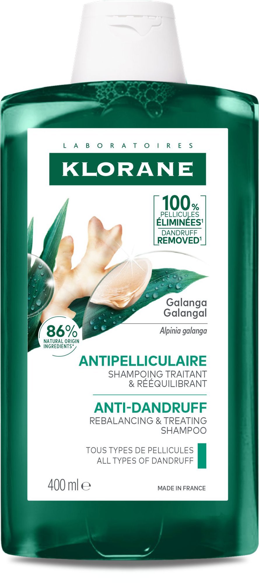 KLORANE Šampon proti lupům s galangalem 400 ml