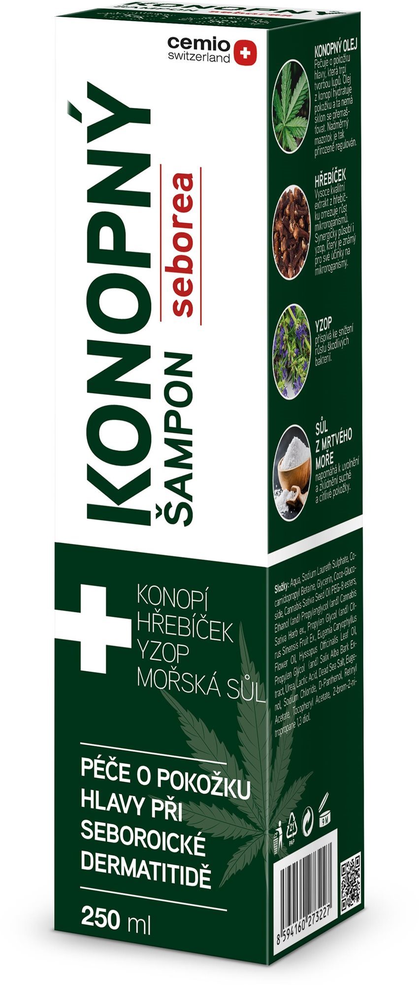 CEMIO Konopný Šampon Seborea 250 ml